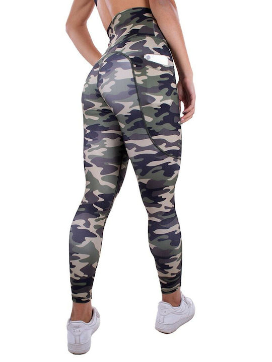 Axidwear Frauen Lang Leggings Hochgeschnitten & Push Up Mehrfarbig