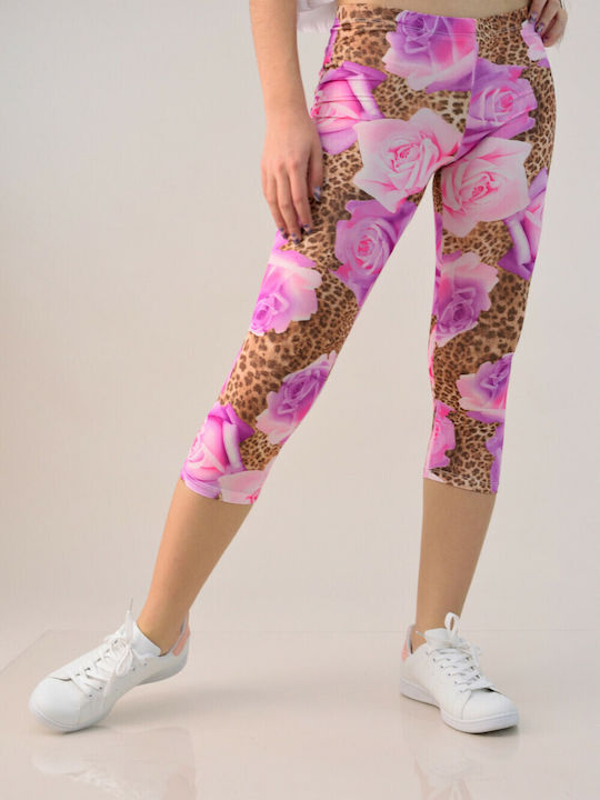 Potre Frauen Capri Leggings Rosa