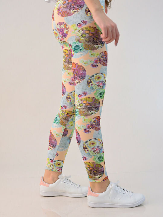 Frauen Lang Leggings Beige