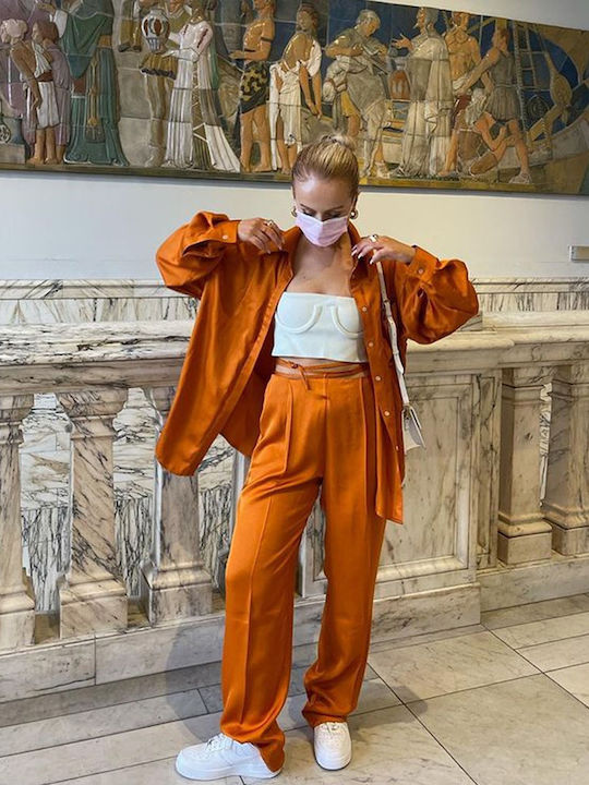 La Lolita Amsterdam Γυναικεία Ρόμπα με Πιτζάμα Πορτοκαλί Coraline