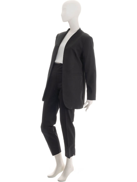 Lui E Lei Long Women's Blazer Black