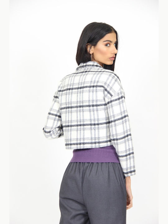 Damen Geprüft Weiß Overshirt