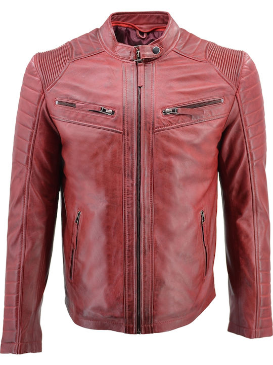 Δερμάτινο Μπουφάν Biker Red