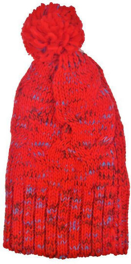 Pom Pom Beanie Unisex Beanie mit Strickmuster