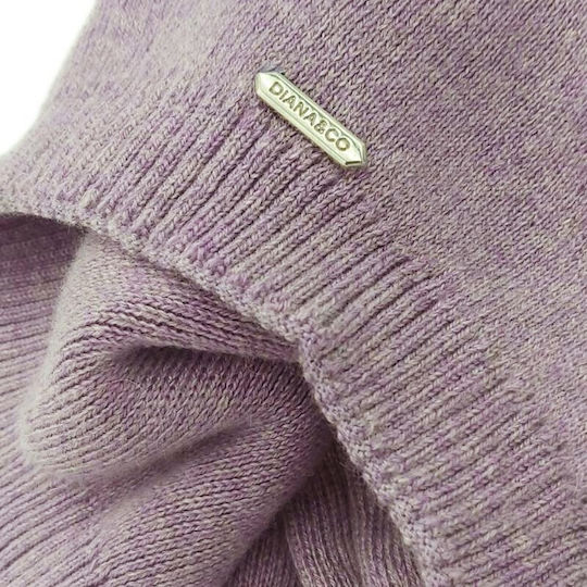 Pom Pom Beanie Frauen Beanie Gestrickt in Flieder Farbe