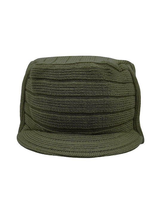 Brims and Trims Knitted Beanie Cap Khaki