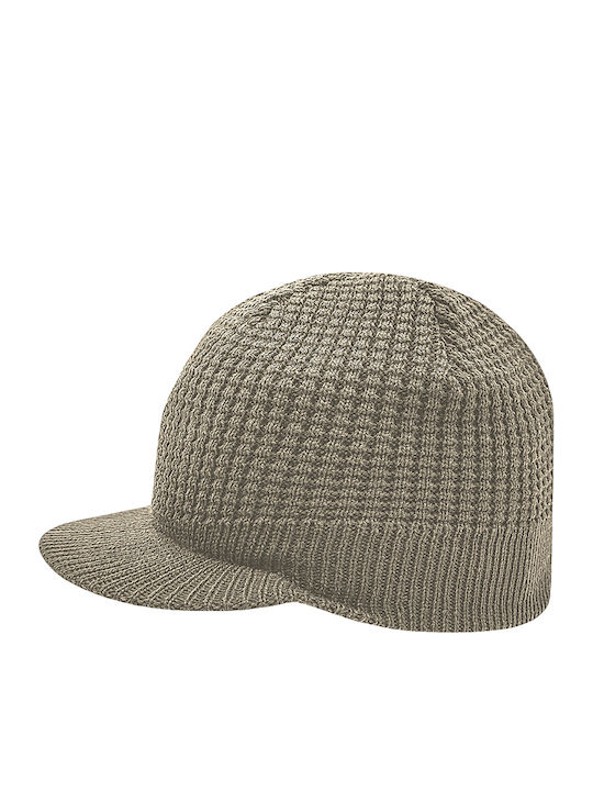 Beanie Ανδρικός Σκούφος Πλεκτός σε Μπεζ χρώμα