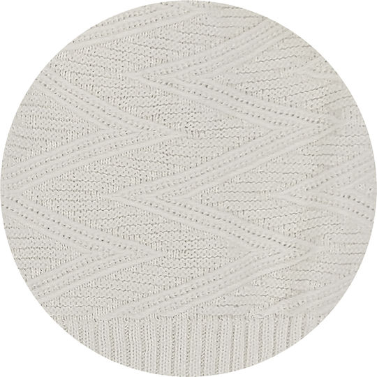 Knitted Beanie Cap White