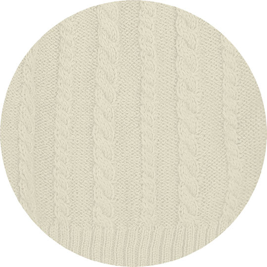 Beanie Unisex Σκούφος Πλεκτός σε Μπεζ χρώμα