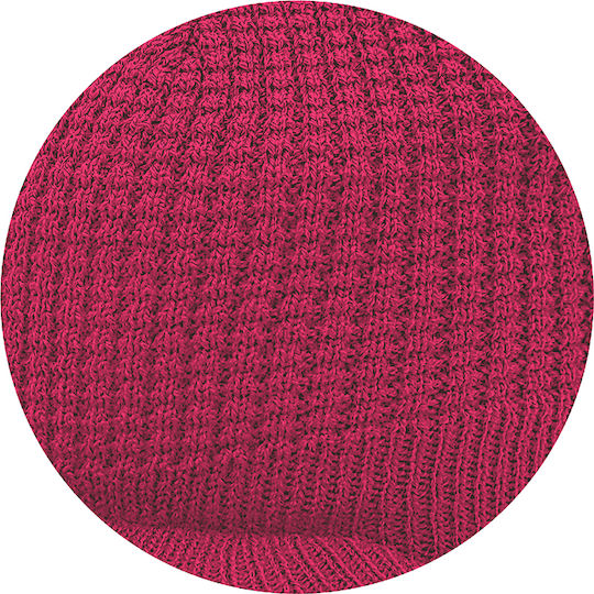 Knitted Beanie Cap Fuchsia