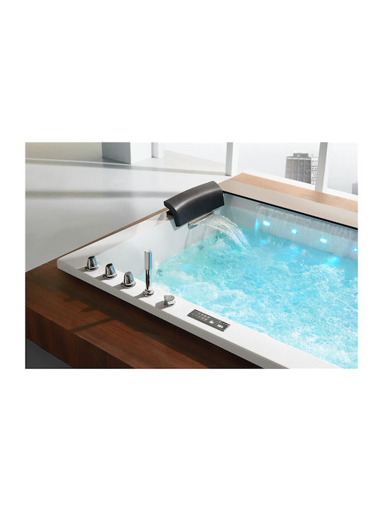 Vinci Acrylic Bathtub with Hydromassage 190x150cm