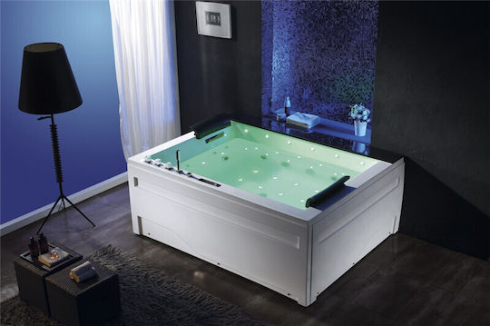 Vinci Μπανιέρα Ακρυλική με Υδρομασάζ 190x150cm