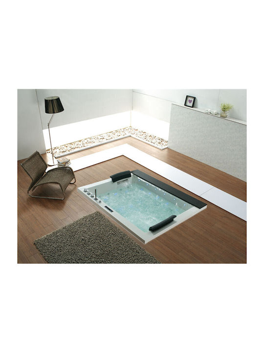 Vinci Acrylic Bathtub with Hydromassage 190x150cm