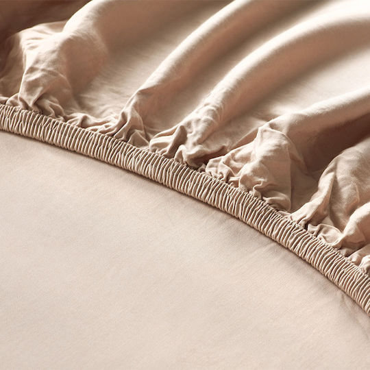 Hauz Sheet King Size with Elastic 180x200+40cm. Dusty Pink
