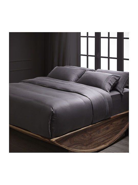 Hauz Σεντόνι King Size με Λάστιχο 180x200+40εκ. Grey