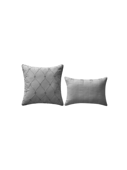 Olia Home Bettdecken-Set Großes Doppelbett 234x244cm Grey 5Stück
