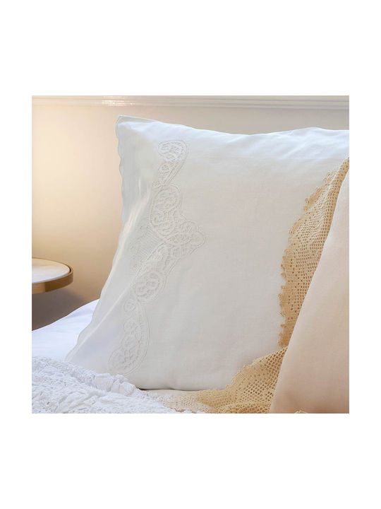 Aigaion Pillowcase Set with Envelope Cover White 50x70cm.