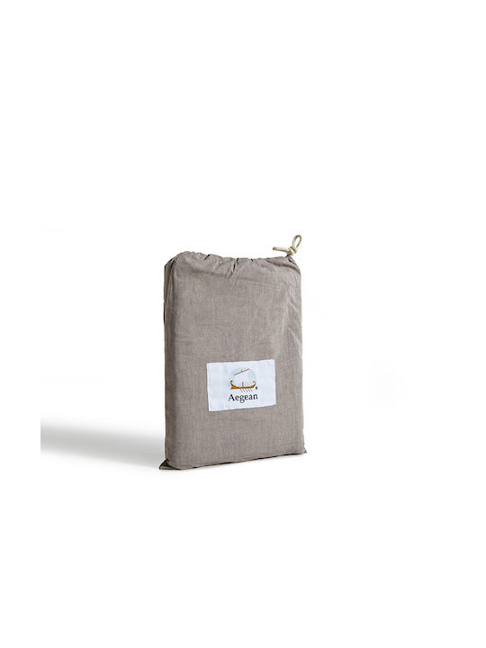 Aigaion Kissenbezug-Set mit Umschlagumschlag Brown 51x91cm.