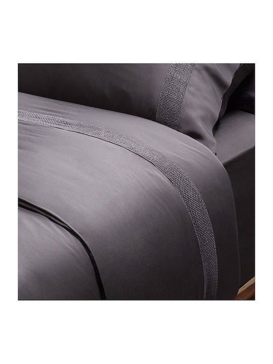 Hauz Duvet Cover Set Queen with 2 Pillowcases 230x250 Grey