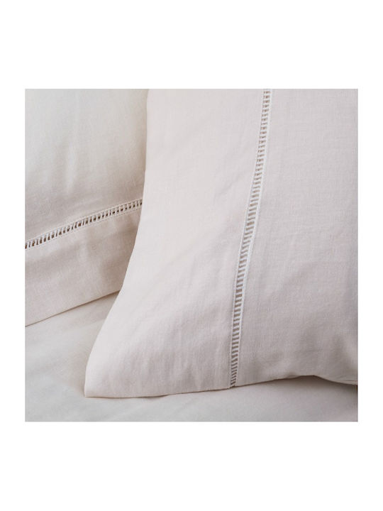 Hauz Set Duvet Cover 230x250cm Super King with 2 Pillowcases Limited Edition Ivory