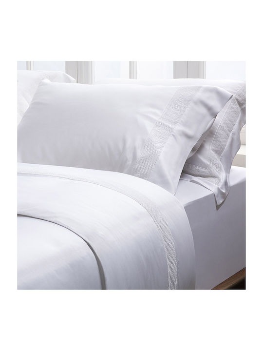 Hauz Duvet Cover Set Queen with 2 Pillowcases 230x250 White