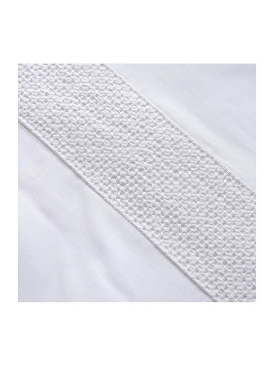 Hauz Duvet Cover Set Queen with 2 Pillowcases 230x250 White