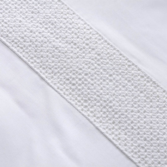 Hauz Duvet Cover Set Queen with 2 Pillowcases 230x250 White