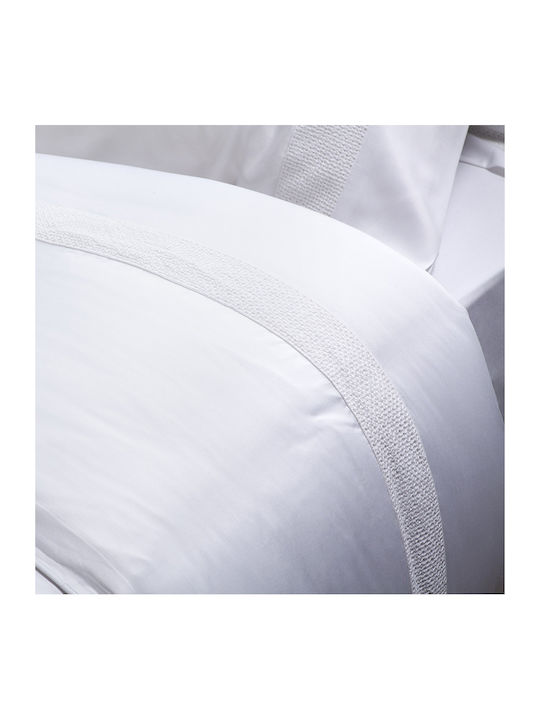 Hauz Duvet Cover Set Queen with 2 Pillowcases 230x250 White
