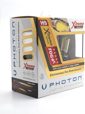 Photon Lamps Xtreme H9 Halogen 3000K Warm White 12V 65W 2pcs