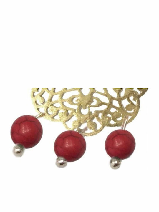 Tatu Moyo Set with Necklace & Earrings from Gold with Stones