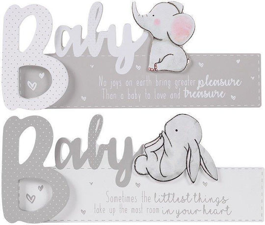 Hugs & Kisses Декорация на работния плот Baby 1бр FS828 Сив