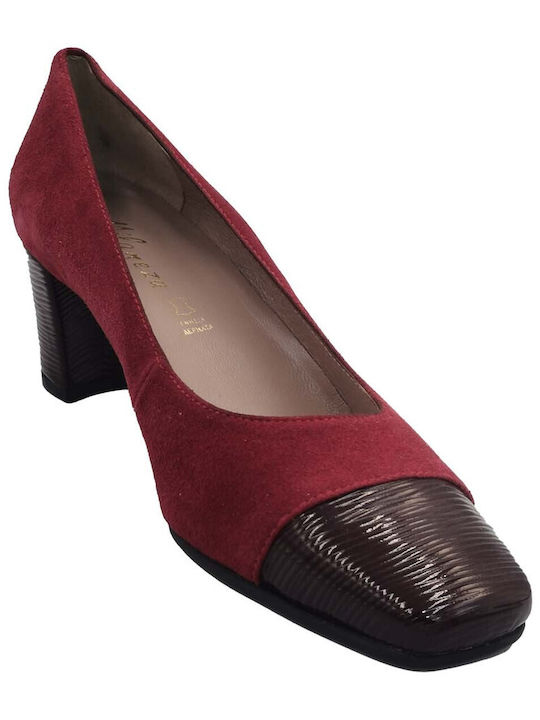 Milaneza Suede Burgundy Heels