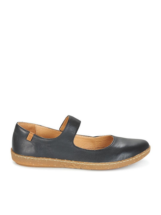 Δερμάτινες Γυναικείες Μπαλαρίνες Μαύρες
