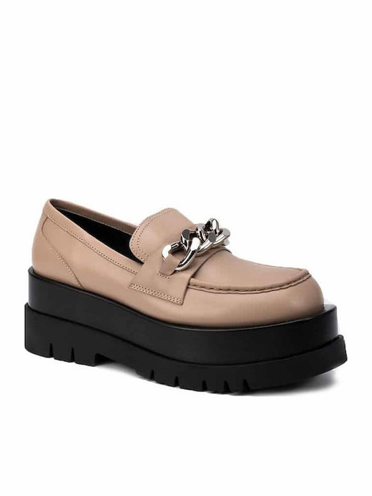 Jeffrey Campbell Recess Women's Loafers in Beige Color