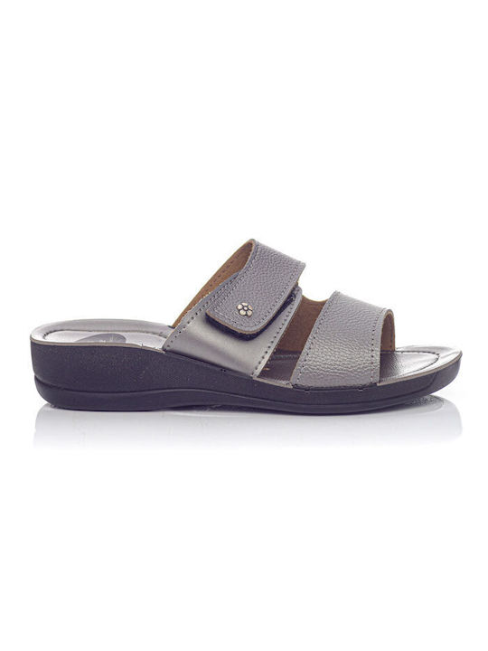 Sunshine Damen Flache Sandalen Anatomisch in Gray Farbe