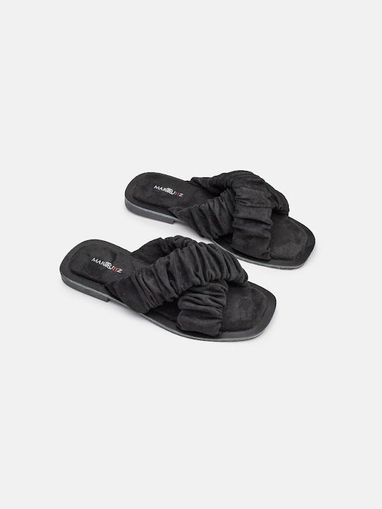 InShoes Women's Flat Sandals in Black Color