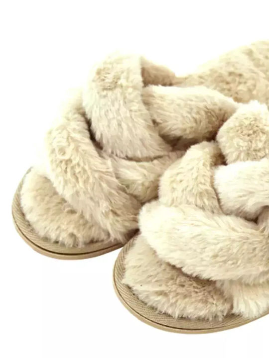 Bonatti Narcissa Winter Women's Slippers with fur in Beige color