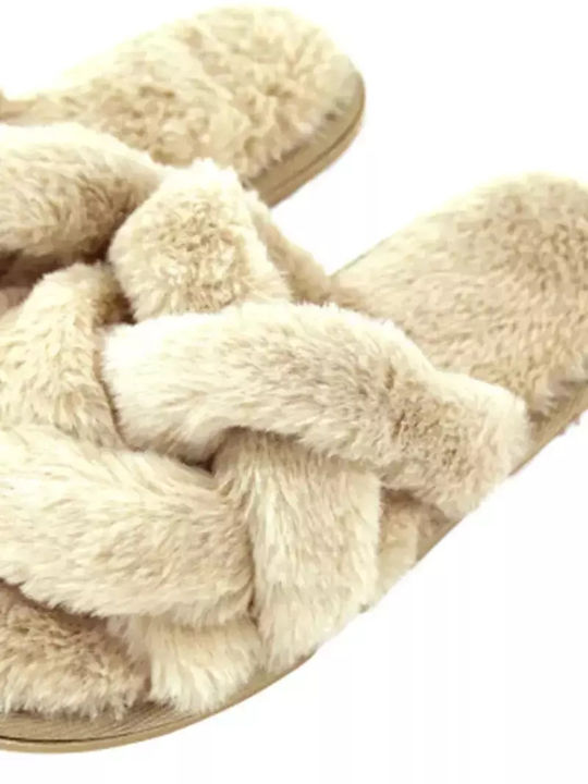 Narcissa Geschlossene Damen Hausschuhe Beige