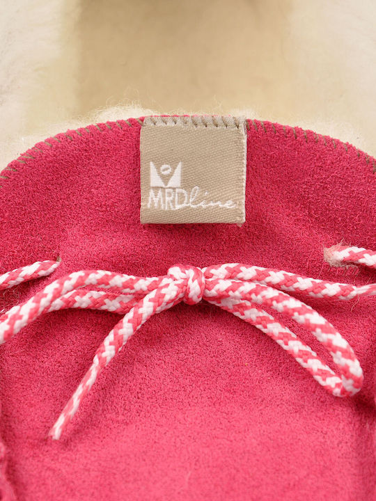 Closed Leather Women's Slippers Fuchsia