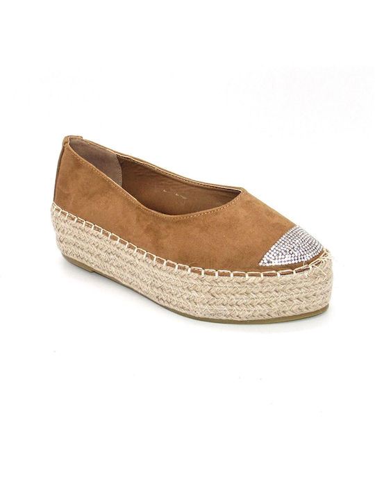 Super Mode Smd Women's Suede Espadrilles Tabac Brown