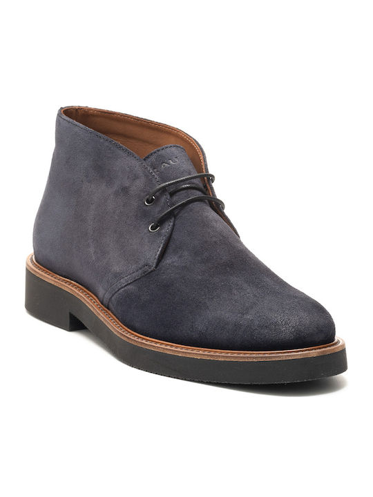 Frau Desert Men's Suede Boots Navy Blue