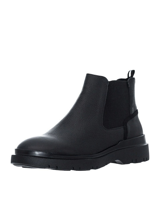 Ambitious Men's Leather Chelsea Ankle Boots Black