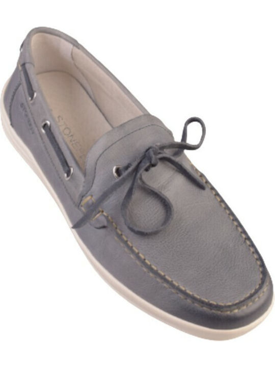 Stonefly Ocean 104866 Jeans Men's Leather Loafers Blue