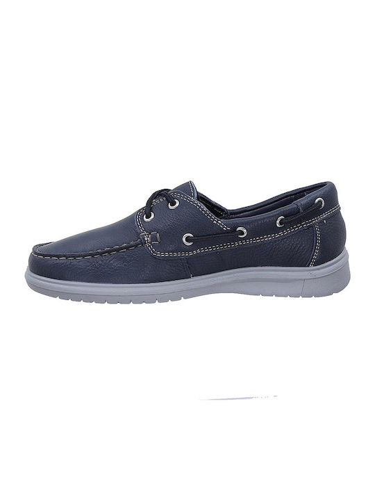 Δερμάτινα Ανδρικά Boat Shoes σε Μπλε Χρώμα