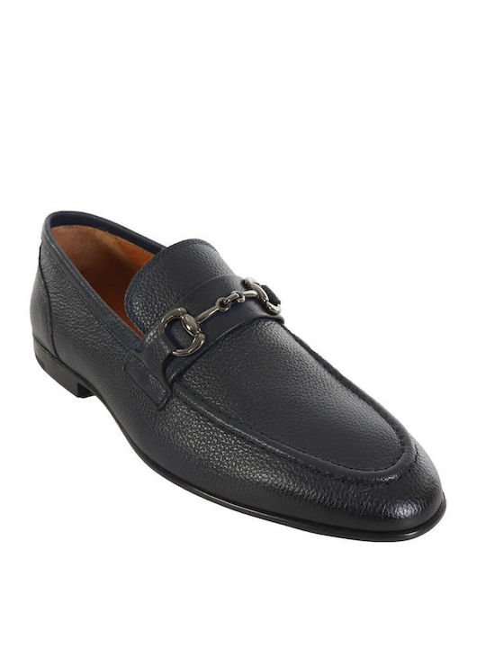 Marco Ferretti Men's Leather Loafers Blue