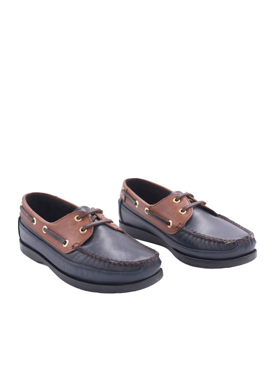Leder Herren Mokassins in Blau Farbe