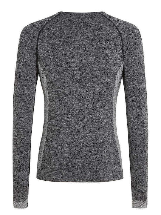 Protest Prtkombu W Thermal Top Dark Γυναικεία Ισοθερμική Μακρυμάνικη Μπλούζα Γκρι