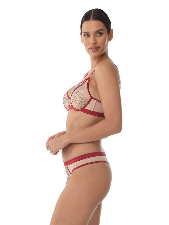 Bonatti Triangle Triangle Bra without Padding Underwire Burgundy