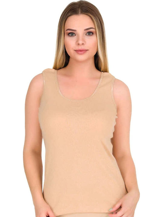 Anastasia Fără mâneci Bej Tricou pentru femei