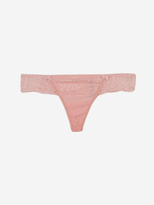 Norddiva Lace Underwear Set with Bra & Brazil Pink